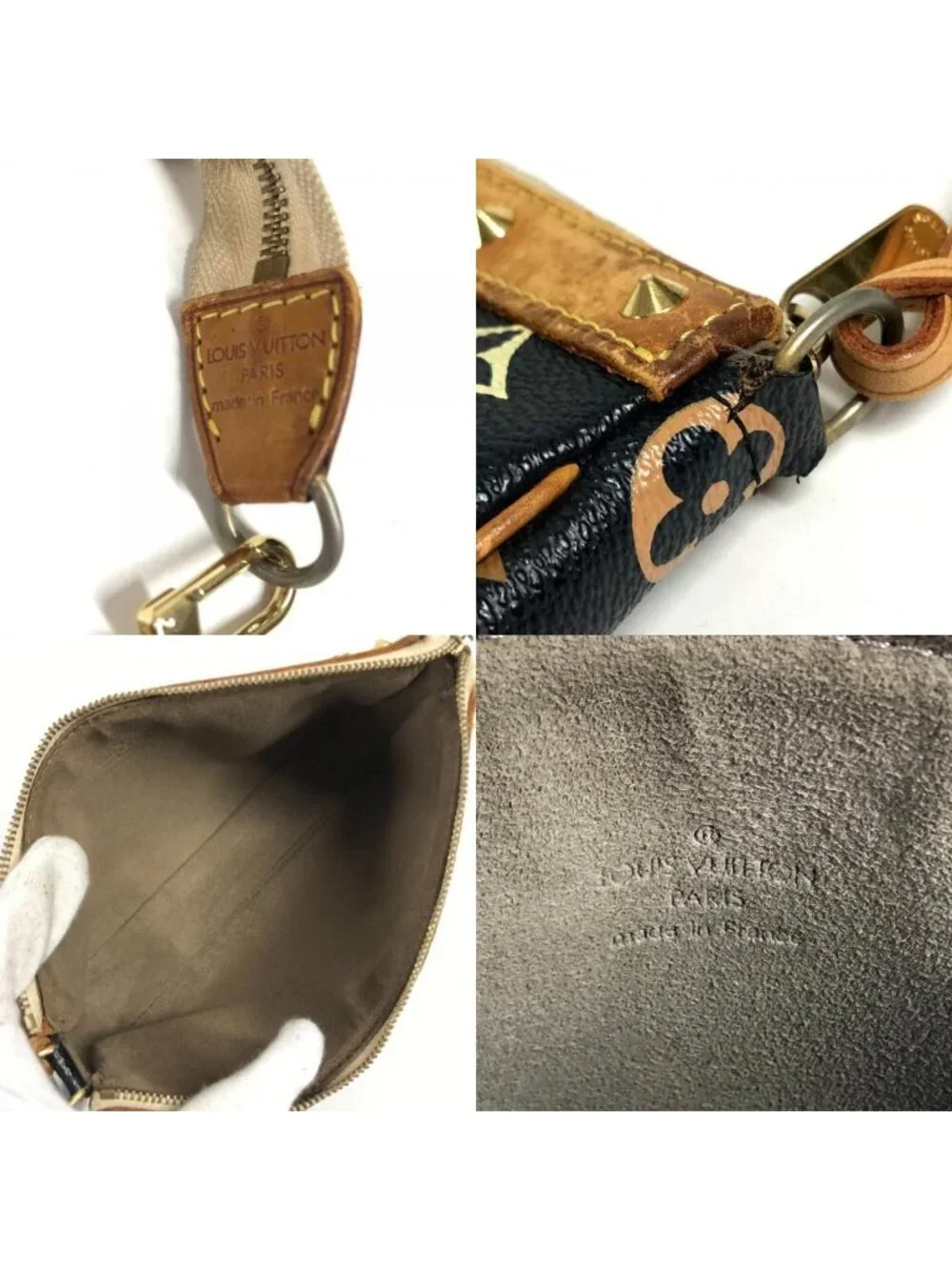 Louis Vuitton Shoulder Bag Pochette Soir Monogram Multicolor Canvas Noir Black
